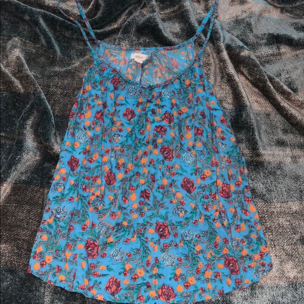 Aerie Floral Open-Back Top